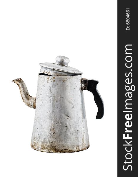 Vintage aluminium kettle.