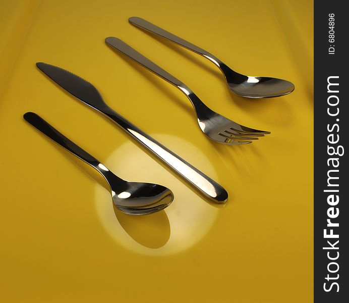 Spoon, knife and fork