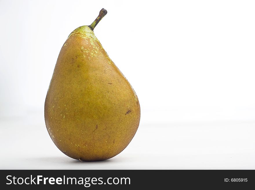 Fresh raw pear isoalted over white