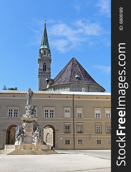 The Dome Cathedral in City Center of Salzburg