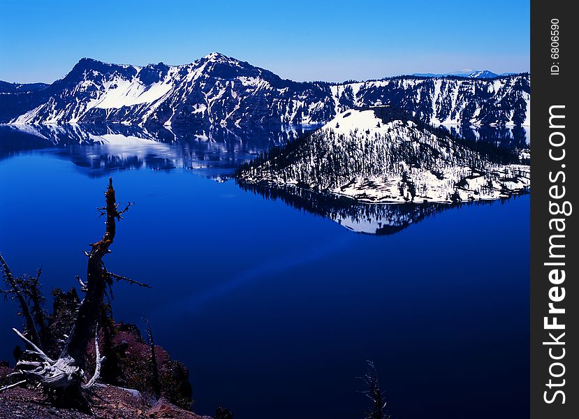 Crater Lake National Park in early summer