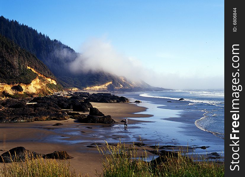 Beautiful Oregon Coast in the afternoon. Beautiful Oregon Coast in the afternoon