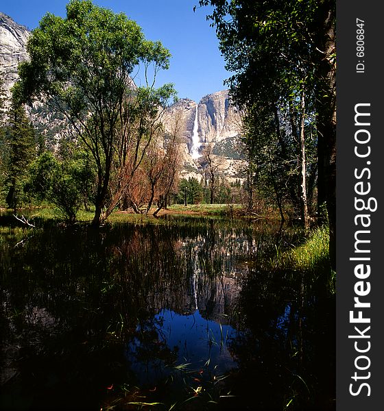 Yosemite fall reflection