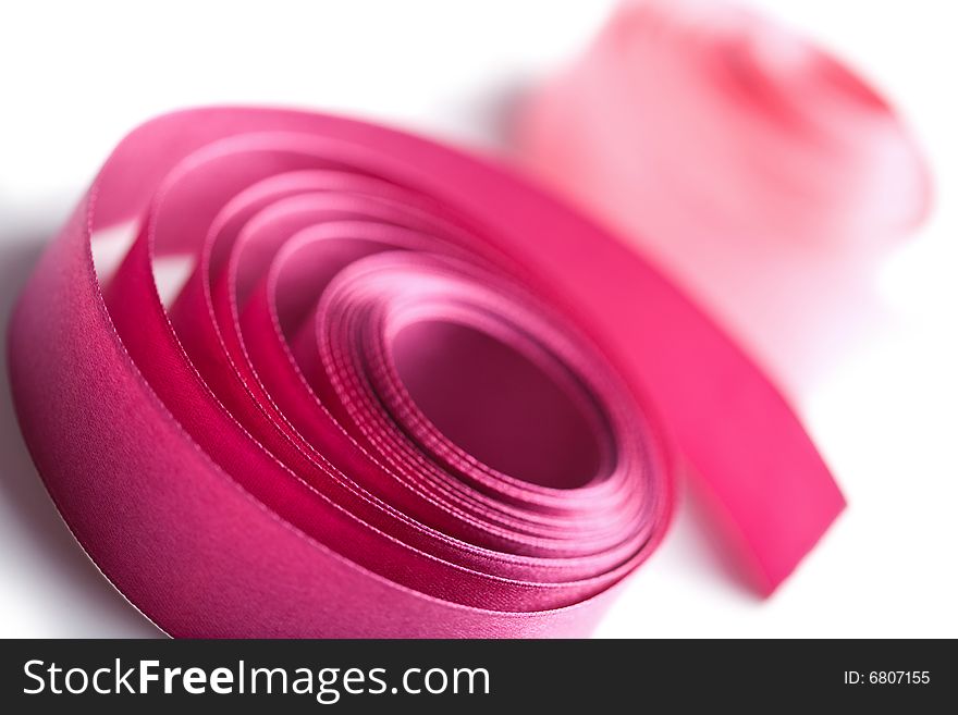 Beautiful Pink Ribbons Isolated