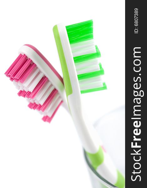 Two Toothbrushes Isolated