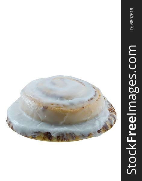 Cinnamon roll isolated on a white background