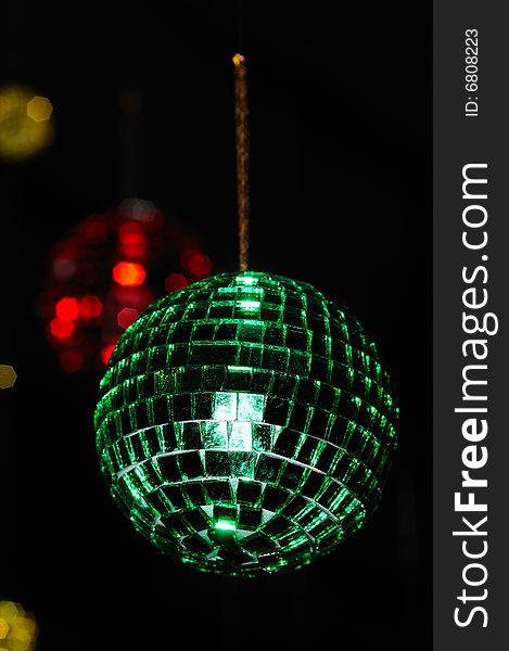 Christmas decoration made of reflective pieces