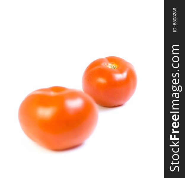 Red Tomatoes isolated on white
