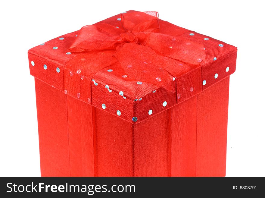 Gift box on a white background. Gift box on a white background.