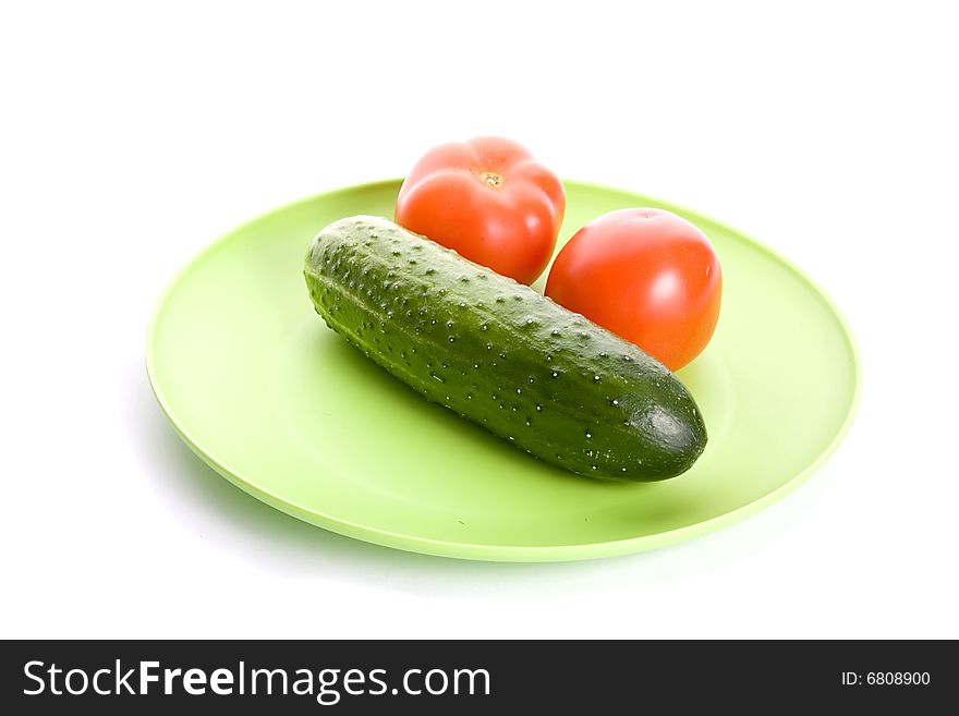 Cucumber And Tomatos