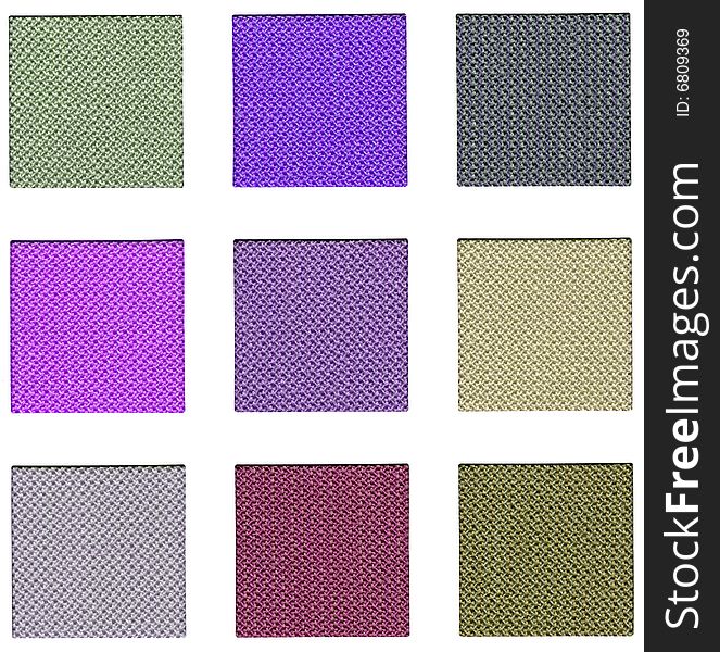Colour sampler with violet hues