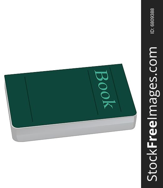 Closed book on isolated background