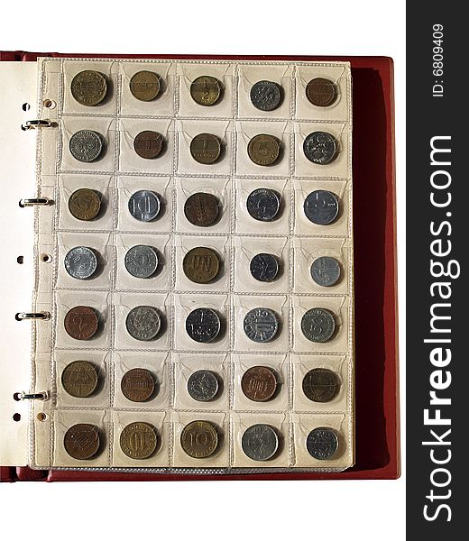 Coins collection with international currencies