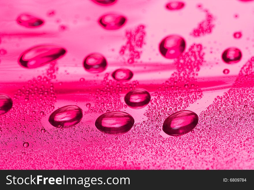 Pink water drop for background