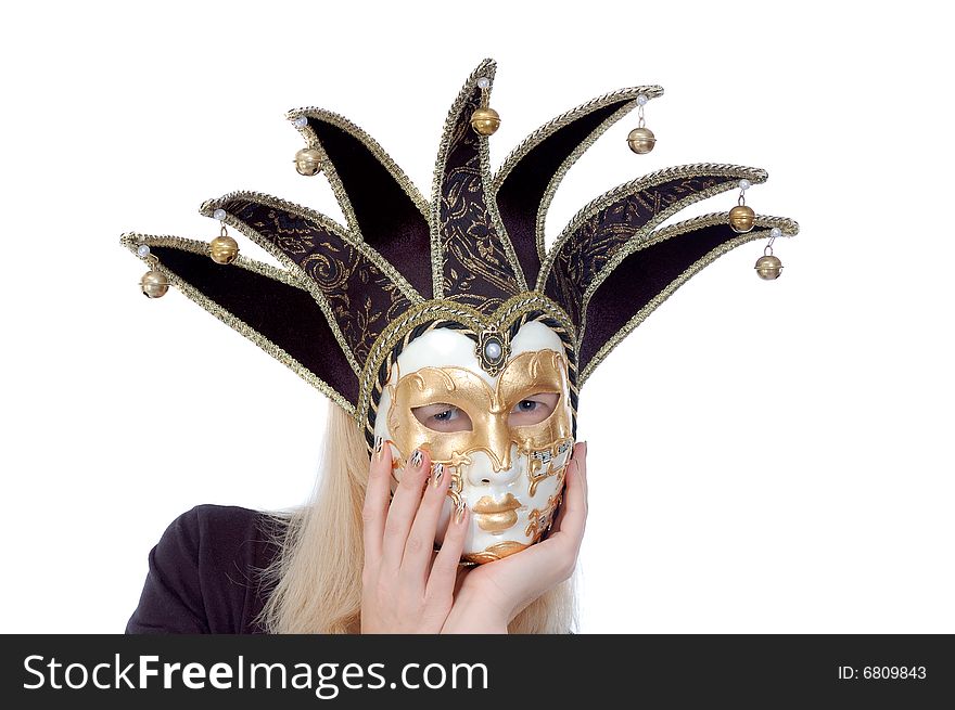 Beautiful Woman In A Mask