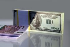 Euro And Dollars Stock Image