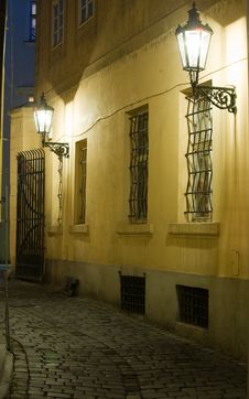 Old Lane In Prague Stock Images