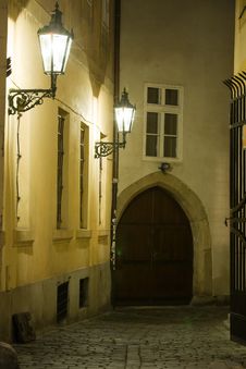 Old Lane In Prague Stock Photos