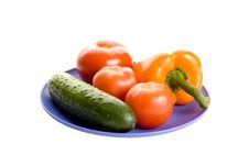 Cucumber, Tomatos And Paprika Stock Photo Cucumber, Tomatos And Paprika Stock Photo