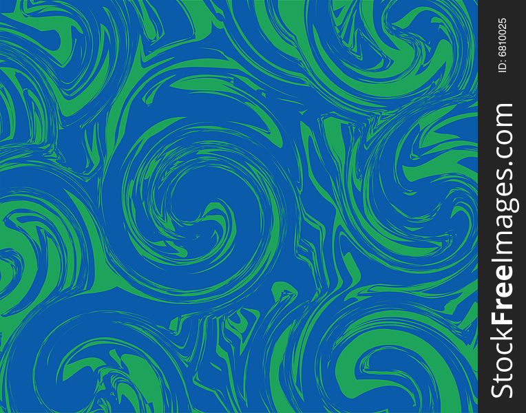 The blue and green liquid or waved background. The blue and green liquid or waved background