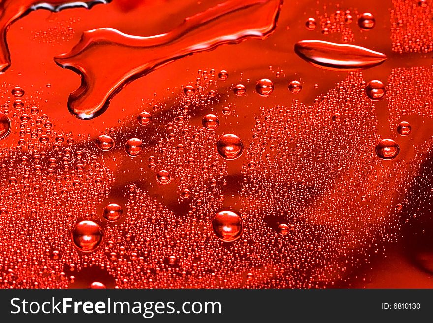 Red water drop for background