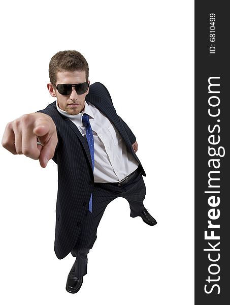 Businessman Pointing