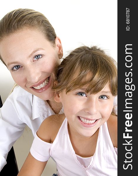 Portrait of happy mother and daughter