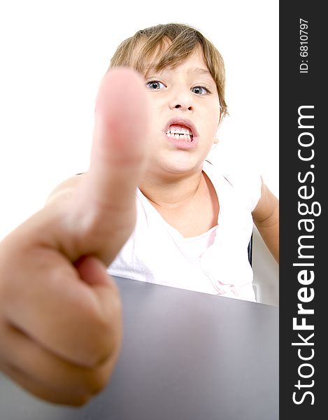 Little Girl Showing You Thumb S Up  Gesture