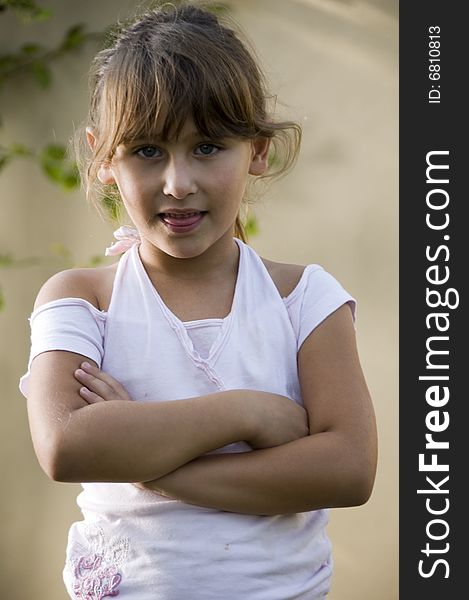 Little Girl With Crossed Arms