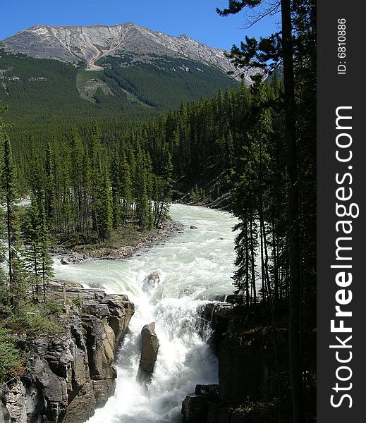Waterfalls in Jasper National Park, Alberta, Canada. Waterfalls in Jasper National Park, Alberta, Canada.