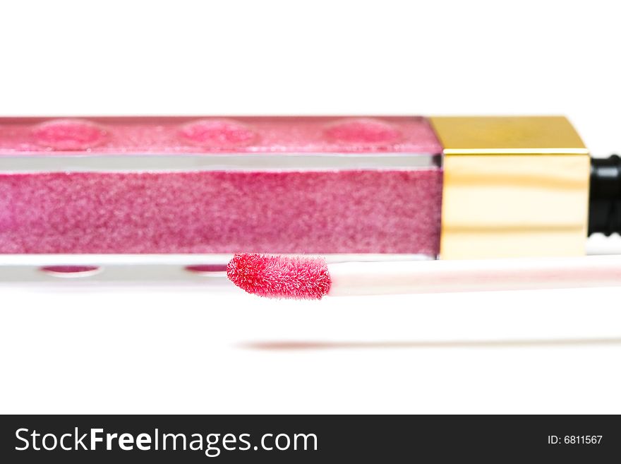 Pink beautiful gloss for lips