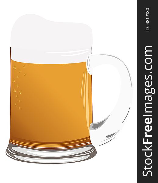 Glass of lager beer (illustration). Glass of lager beer (illustration)