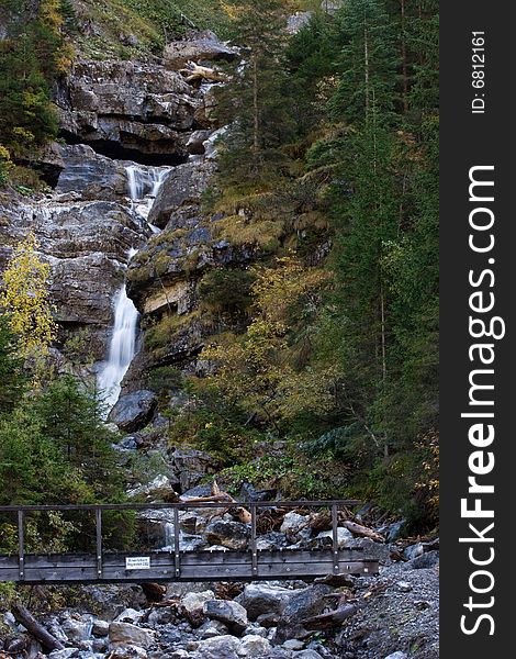 The waterfall, Birkenfalbach in Tirol, Austria. The waterfall, Birkenfalbach in Tirol, Austria