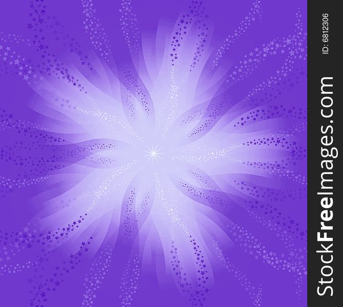 Stars and rays background / design element / violet. Stars and rays background / design element / violet