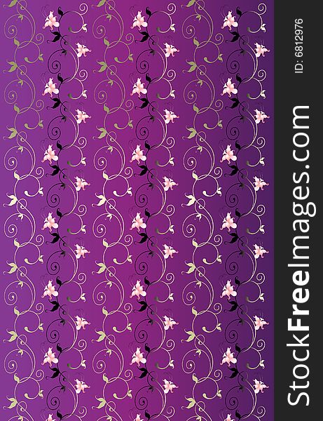 Vector illustration of abstract floral background