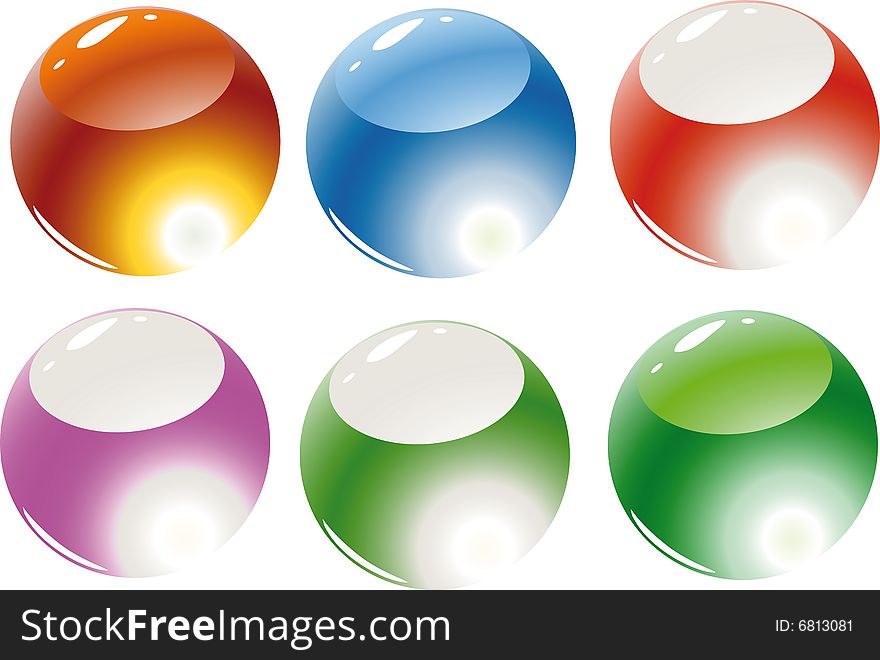 Vector Illustration.Color Refracting spheres. Vector Illustration.Color Refracting spheres.