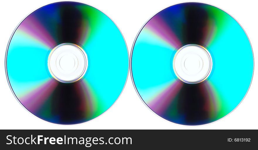 Disks isolated on a white background