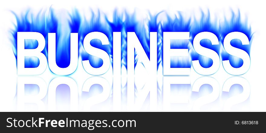 Business word in abstract white background