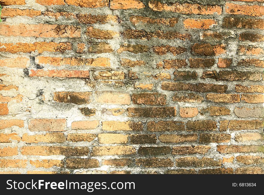 Brick Wall At Ancient City