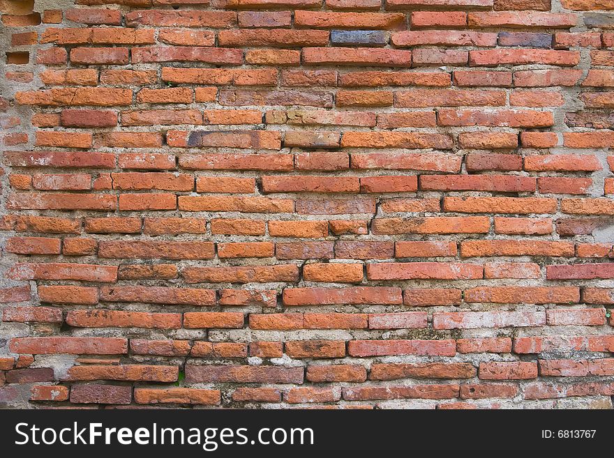 Brick Wall At Ancient City