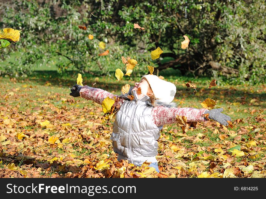 Little Girl In Autumn