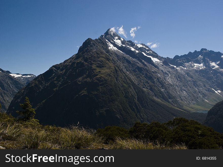 View from the top of Key Summit, Milford Sound, Fiordland National Park, New Zealand. View from the top of Key Summit, Milford Sound, Fiordland National Park, New Zealand