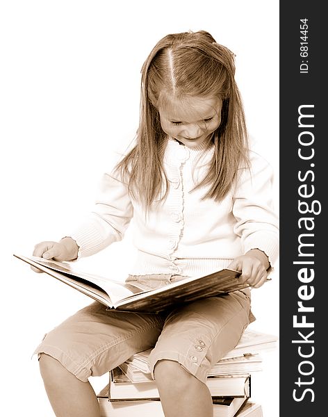 Happy Girl With Books