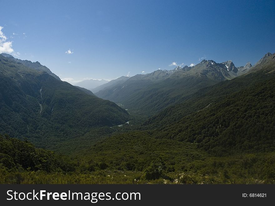 View from the top of Key Summit, Milford Sound, Fiordland National Park, New Zealand. View from the top of Key Summit, Milford Sound, Fiordland National Park, New Zealand