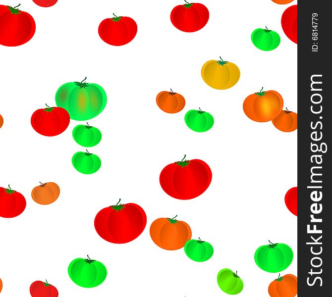 Seamless pattern with some tomatoes. Seamless pattern with some tomatoes