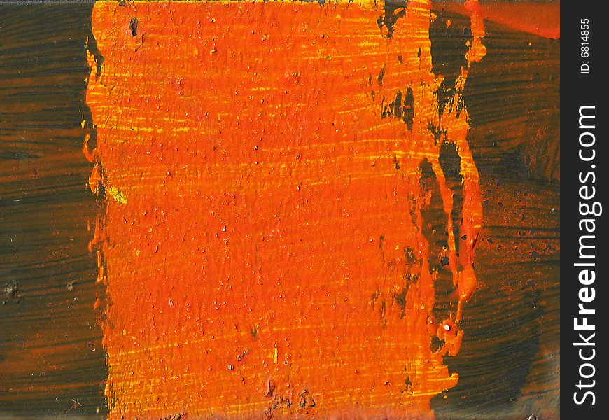 Image of a rusty and painted metal plate. Image of a rusty and painted metal plate