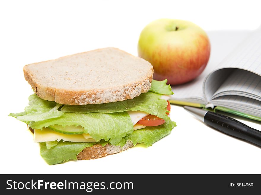 Sandwich isolated on white background. Sandwich isolated on white background