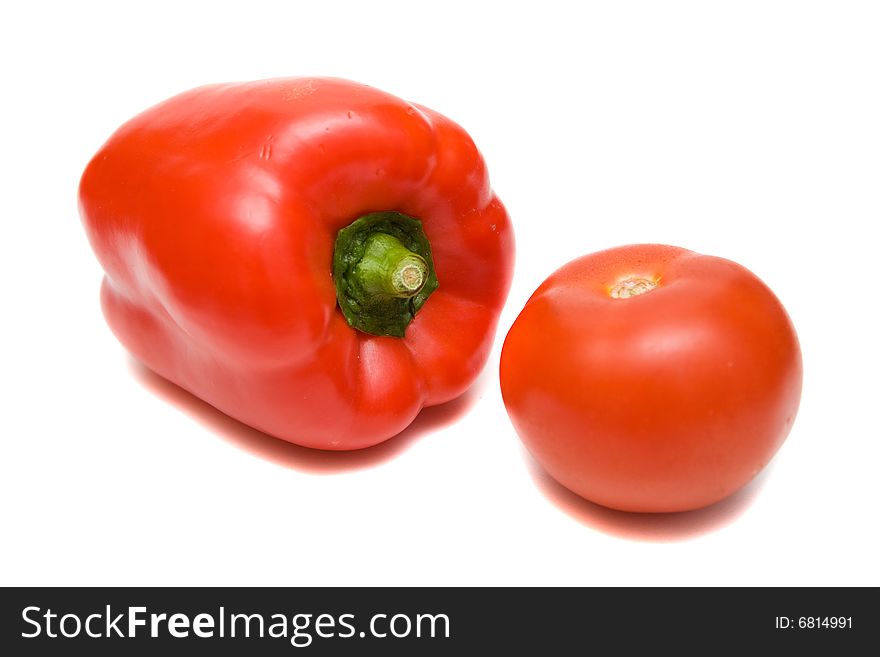 Red peper isolated on white background