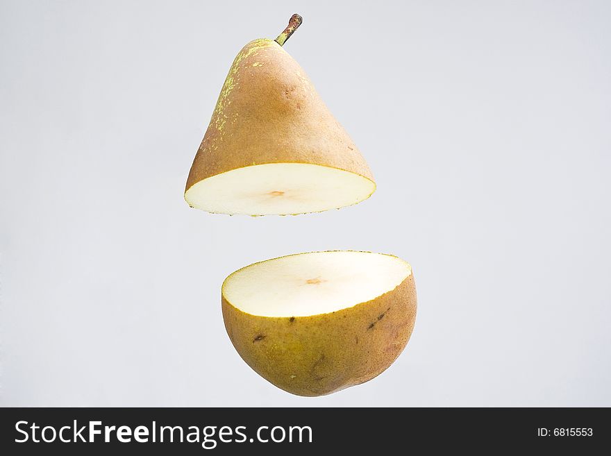 Fresh pear natural isolated on a white background