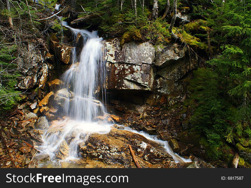 Waterfall In Franconia Notch